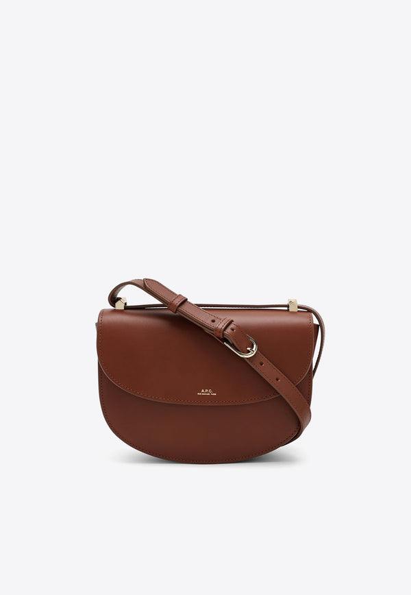 A.P.C. Genève Leather Crossbody Bag Brown PXAWV-F61161LE/O_APC-CAD