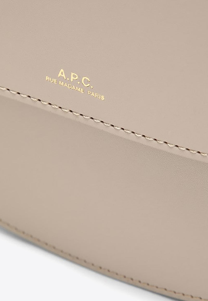 A.P.C. Genève Leather Crossbody Bag Gray PXAWV-F61161LE/O_APC-LAL