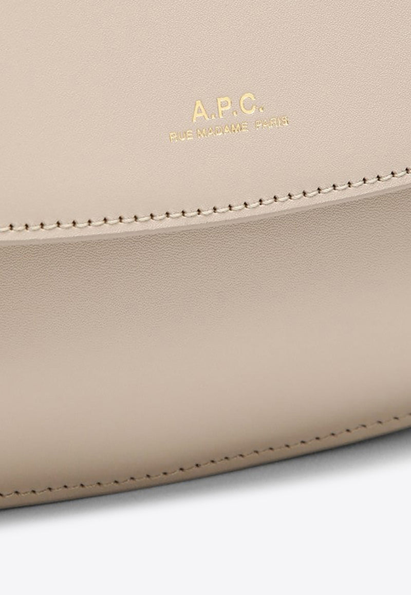 A.P.C. Mini Sarah Leather Crossbody Bag Gray PXAWV-F61629LE/O_APC-LAL