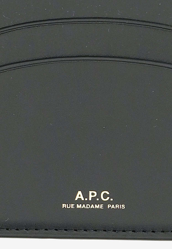 A.P.C. Logo Stamped Leather Cardholder Black PXAWV_F63270_LZZ