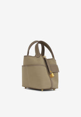 Hermès Picotin Cargo 18 in Beige Marfa Goeland Canvas and Etoupe Swift with Gold Hardware