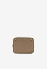 Hermès Picotin Cargo 18 in Beige Marfa Goeland Canvas and Etoupe Swift with Gold Hardware