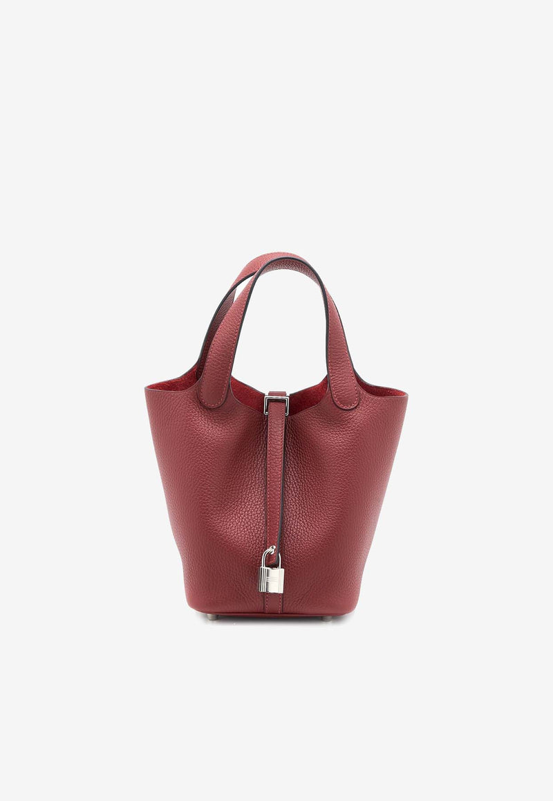 Hermès Picotin 18 in Rouge H Clemence Leather with Palladium Hardware