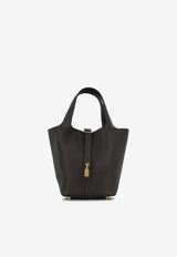 Hermès Picotin 18 in Ebene Clemence Leather with Gold Hardware