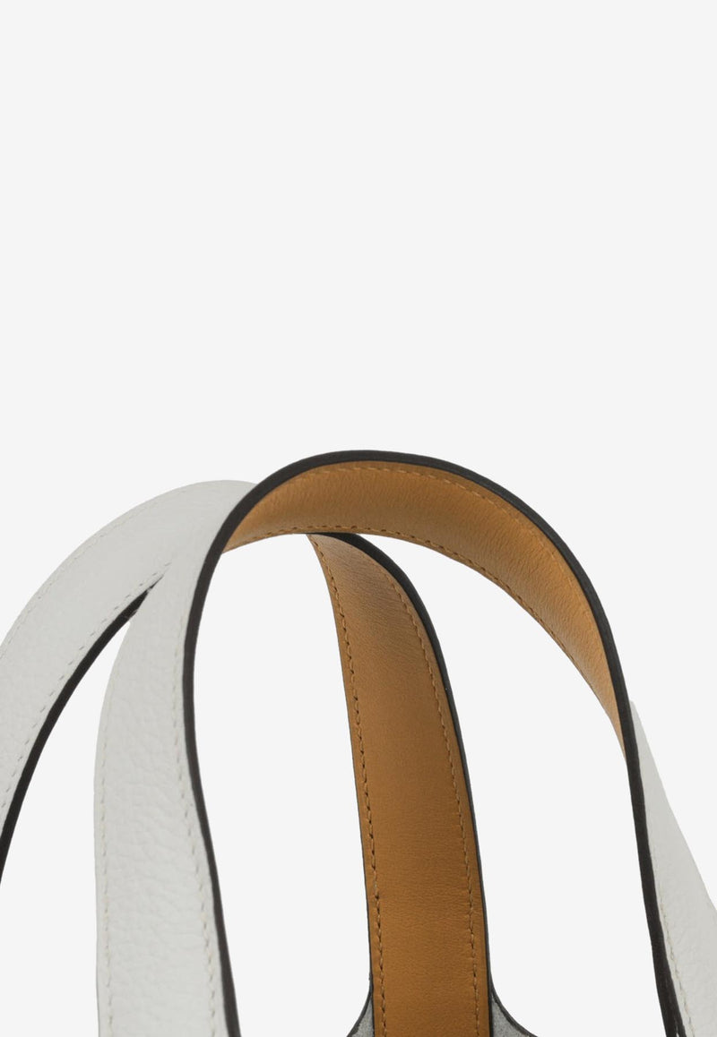 Hermès Picotin 18 Eclat in New White Clemence and Sesame Swift with Gold Hardware