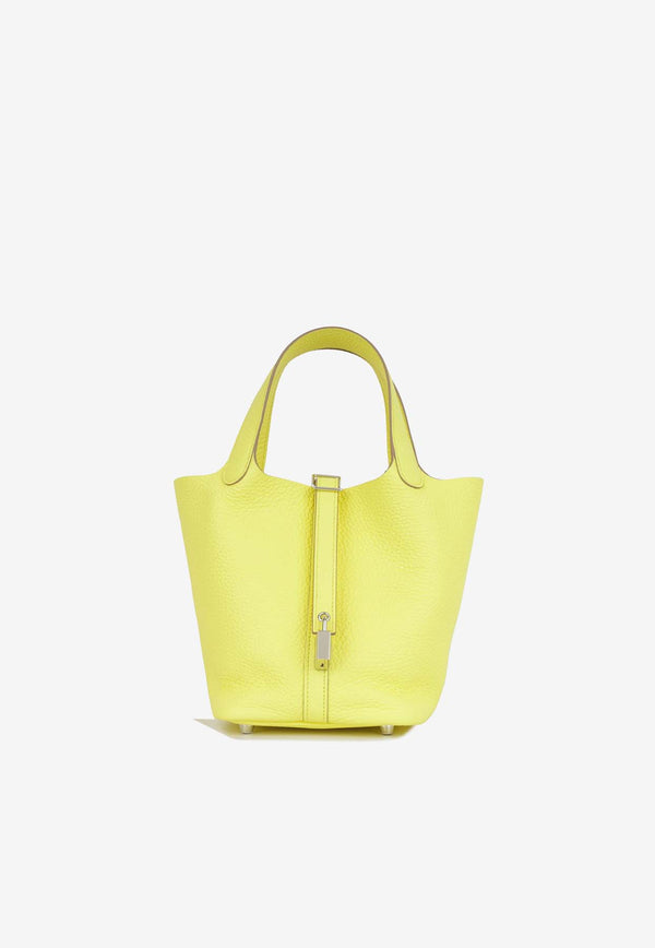 Hermès Picotin 18 in Limoncello Clemence Leather with Palladium Hardware