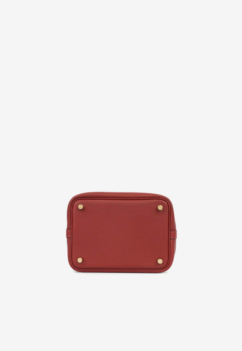 Hermès Picotin 18 in Rouge H Clemence Leather with Gold Hardware