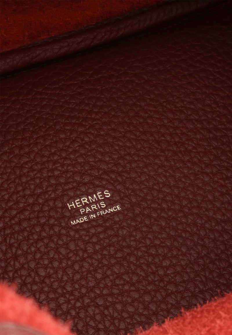 Hermès Picotin 18 in Rouge H Clemence Leather with Gold Hardware