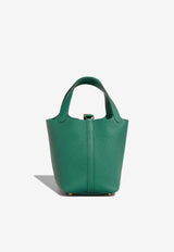 Hermès Picotin 18 in Vert Vertigo Clemence Leather with Gold Hardware