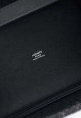 Hermès Picotin Lock 18 in Gray Wool and Black Swift with Palladium Hardware