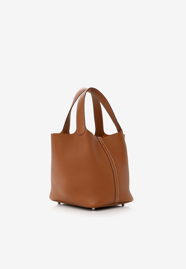 Hermès Picotin 22 in Gold Taurillon Clémence with Palladium Hardware