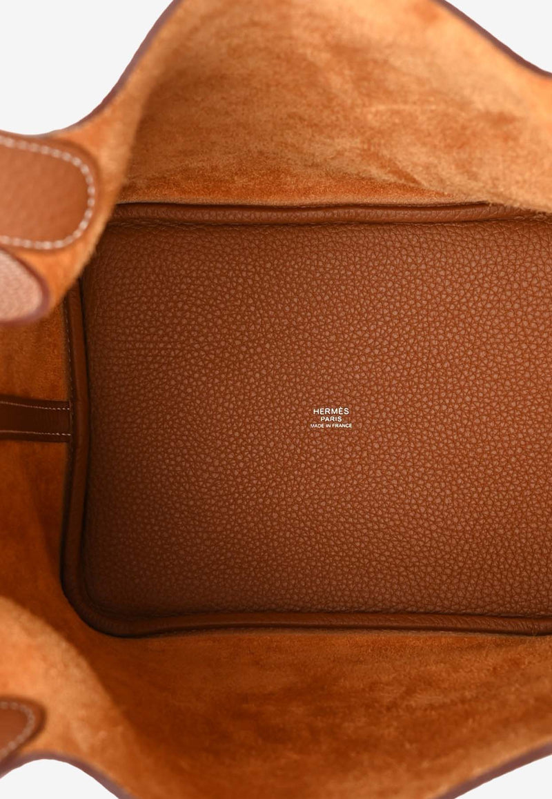 Hermès Picotin 22 in Gold Taurillon Clémence with Palladium Hardware