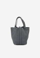 Hermès Picotin 18 in Gris Misty Clemence Leather with Palladium Hardware