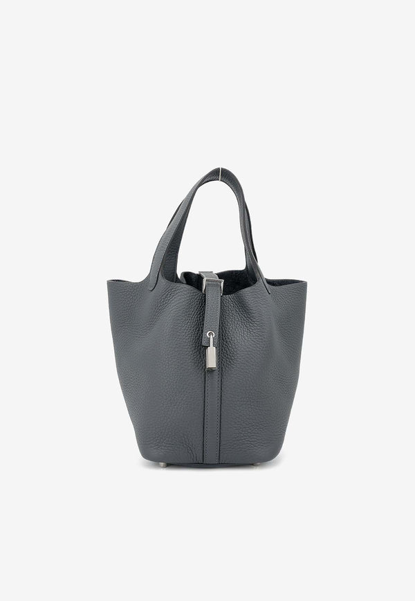 Hermès Picotin 18 in Gris Misty Clemence Leather with Palladium Hardware