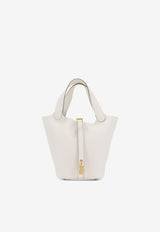 Hermès Picotin Lock 18 in New White Clemence with Gold Hardware