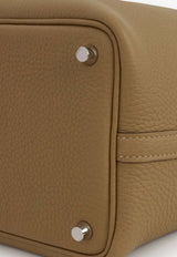 Picotin 18 in Dune Clemence Leather with Palladium Hardware