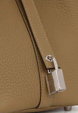 Picotin 18 in Dune Clemence Leather with Palladium Hardware