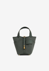 Picotin 18 Cargo in Vert Mangrove Canvas and Swift with Gold Hardware