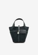 Picotin Cargo 18 in Black Toile Goeland and Swift with Palladium