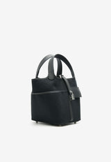Picotin Cargo 18 in Black Toile Goeland and Swift with Palladium