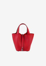 Picotin 18 in Rouge de Coeur Clemence Leather with Palladium Hardware