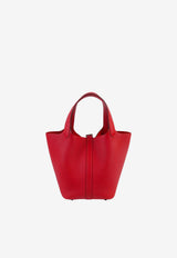 Picotin 18 in Rouge de Coeur Clemence Leather with Palladium Hardware