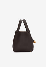 Picotin Lock 18 Bag in Rouge Sellier Clemence with Gold Hardware