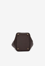 Picotin Lock 18 Bag in Rouge Sellier Clemence with Gold Hardware