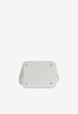 Picotin Lock 22 Touch in New White Clemence and Beton Alligator Mississippiensis with Palladium Hardware