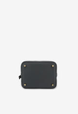Picotin 18 in Gris Misty Clemence Leather with Permabrass Hardware