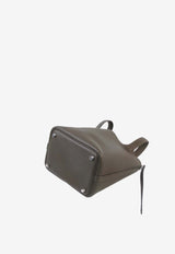 Picotin Lock 18 Tote Bag in Vert Loden Clemence with Palladium Hardware