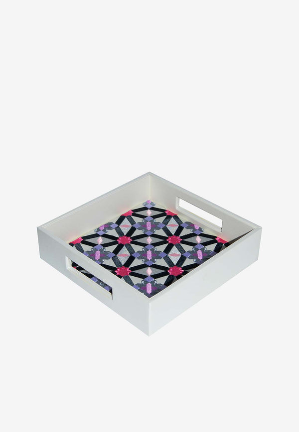 Stitch Small Tray with Oriental Pattern Multicolor EE10025P