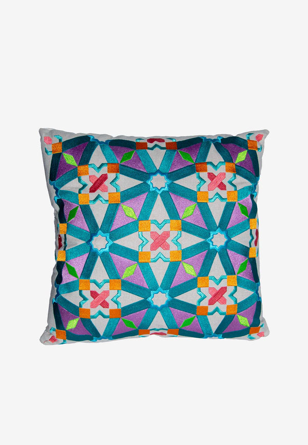 Stitch Oriental Pattern Cushion 
 Multicolor EE10012PB