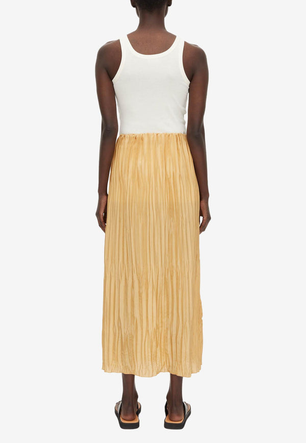 Malene Birger Elisas Organic Silk Midi Skirt Gold Q71336007-QLGOLD