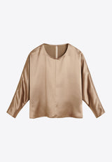 By Malene Birger Odelleys Satin Blouse Brown Q71625038BROWN