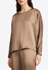 By Malene Birger Odelleys Satin Blouse Brown Q71625038BROWN