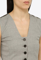 By Malene Birger Betta Fitted Vest Top Gray Q72379002PL/O_BYMAL-T5M