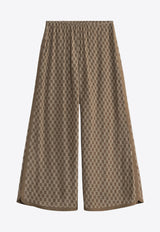 By Malene Birger Louisan Monogram Wide-Leg Pants Brown Q72514004BROWN