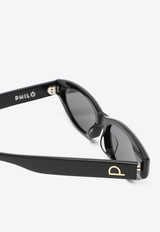 Philó Eyewear Quin Oval Sunglasses QUINPVC/1_PHIL-BLK