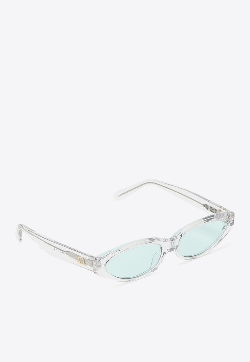 Philó Eyewear Quin Oval Sunglasses QUINPVC/1_PHIL-BL