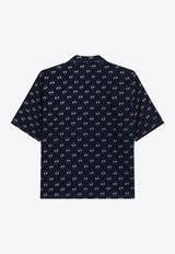 Needles Printed Bows Shirt Blue QV186CO/Q_NEEDL-PA