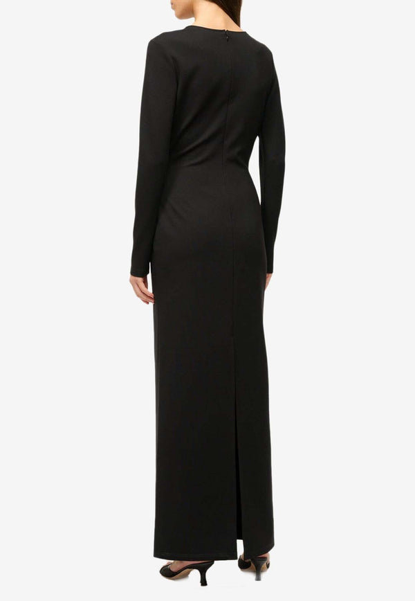 Staud Kris Long-Sleeved Maxi Dress R24P2194PTBLACK