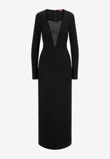 Staud Kris Long-Sleeved Maxi Dress R24P2194PTBLACK