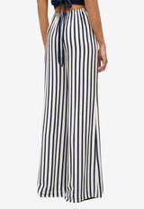 Staud Luke Wide-Leg Stripe Pants White R24P4131PDSTRIPE