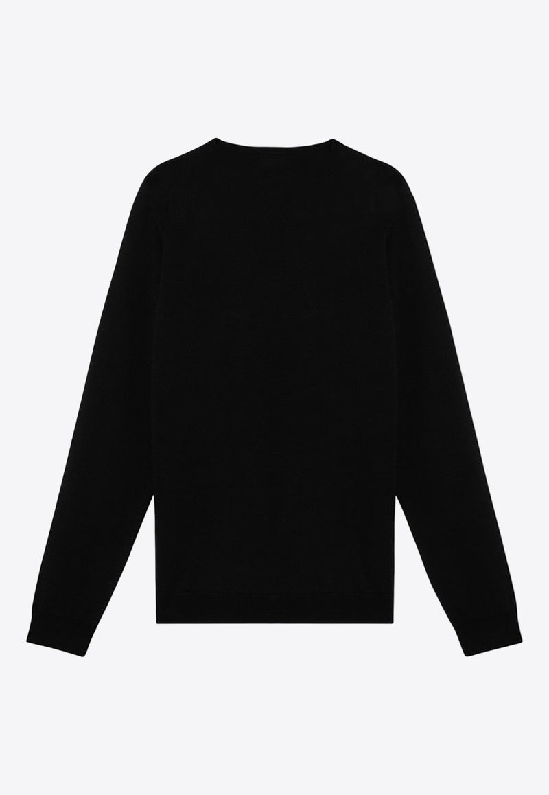 Roberto Collina Merino Wool Crewneck Sweater Black RA01001RA01/P_ROBER-09