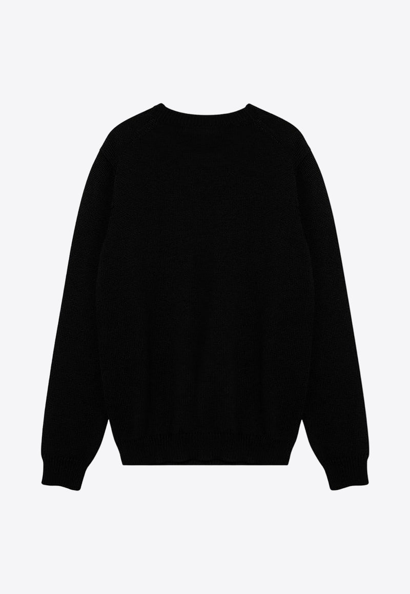 Roberto Collina Merino Wool Crewneck Sweater Black RA02001RA02/P_ROBER-09