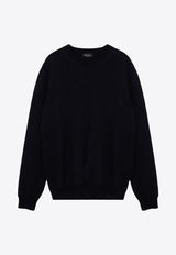 Roberto Collina Merino Wool Crewneck Sweater Navy RA02001RA02/P_ROBER-10