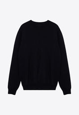 Roberto Collina Merino Wool Crewneck Sweater Navy RA02001RA02/P_ROBER-10