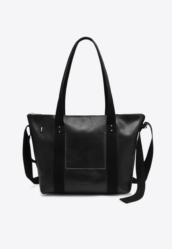 Rick Owens Trolley Leather Tote Bag Black RA02E0761LGET/R_RICKO-0909