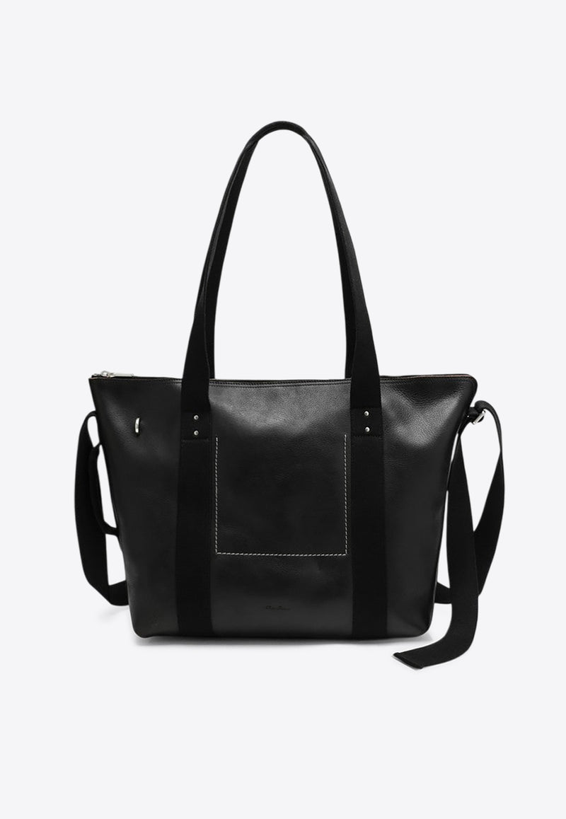 Rick Owens Trolley Leather Tote Bag Black RA02E0761LGET/R_RICKO-0909